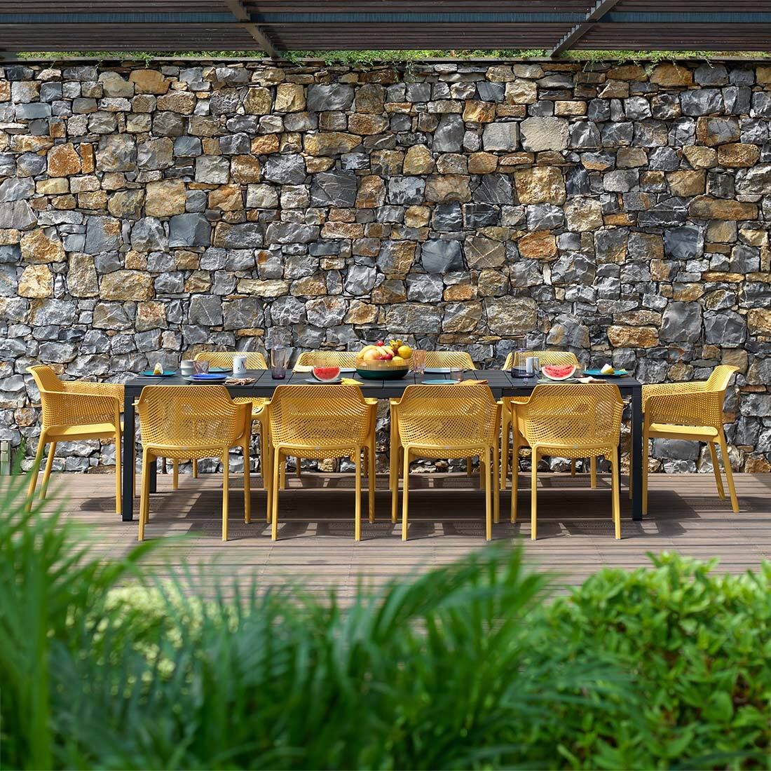 Nardi Net Gartenmöbel-Set XXL (10 Plätze) Tisch 210/280x100cm