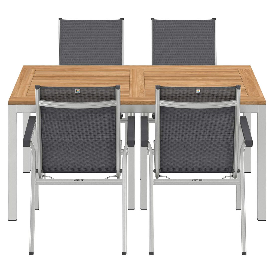Kettler Basic Plus Gartenmöbel-Set 5-tlg. Tisch 160x90cm