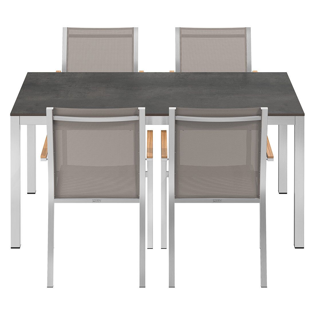 Stern Cardiff Gartenmöbel-Set M (4 Plätze) mit OUTLIV. Tisch 160x90cm