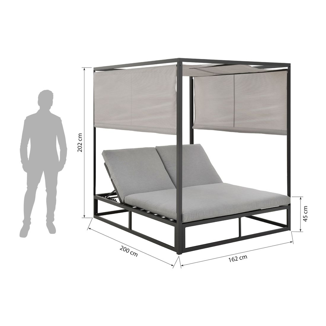 OUTLIV. Anzio Daybed  Aluminium/Polyester