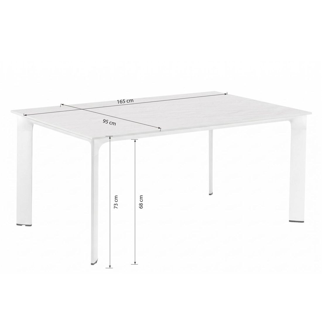 Kettler Diamond Gartentisch 160x95cm Aluminium/Kettalux-Plus