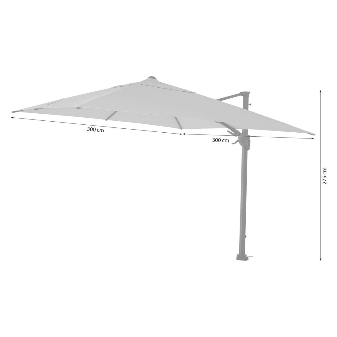 Siena Garden Pino N+ Ampelschirm 300x300cm