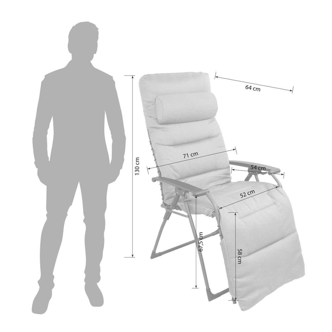 Sungörl Oasi Garda XL Relaxliege verstellbar Stahl/Olefin