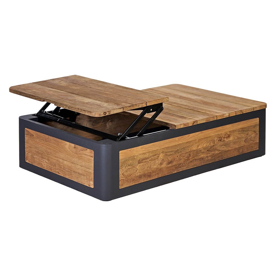 OUTLIV. Paros Ecklounge inkl. Loungetisch Aluminium/Teak/Olefin