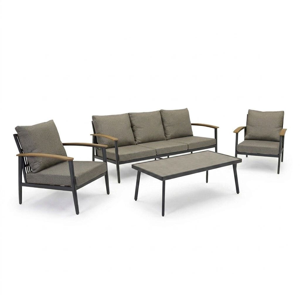 LC Garden Avento Loungeset inkl. Loungetisch Aluminium/Rope/Polyester