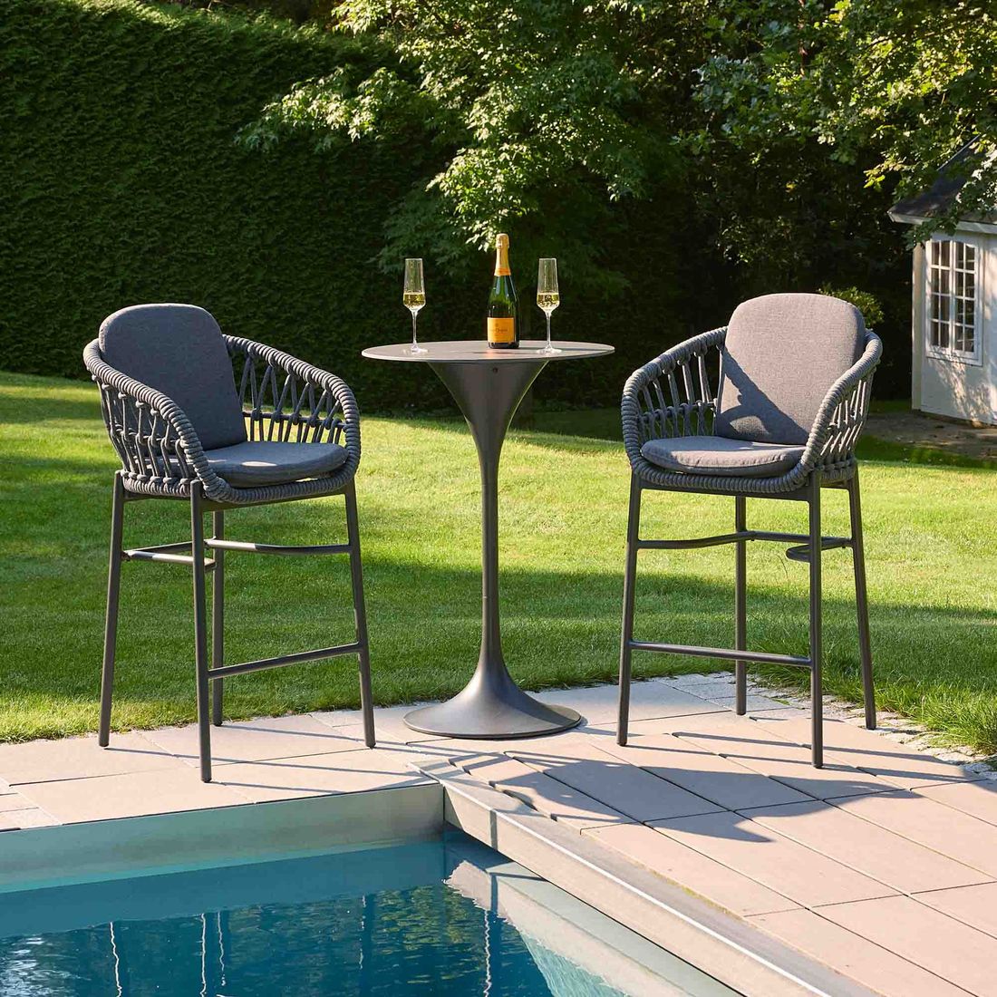 LC Garden Bari Stehtisch Ø70cm Aluminium/Sinterstein