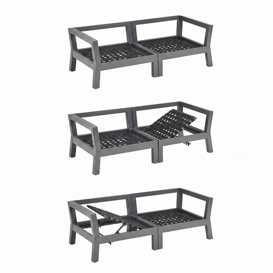Kettler Comfort Diningsofa Aluminium/Agora