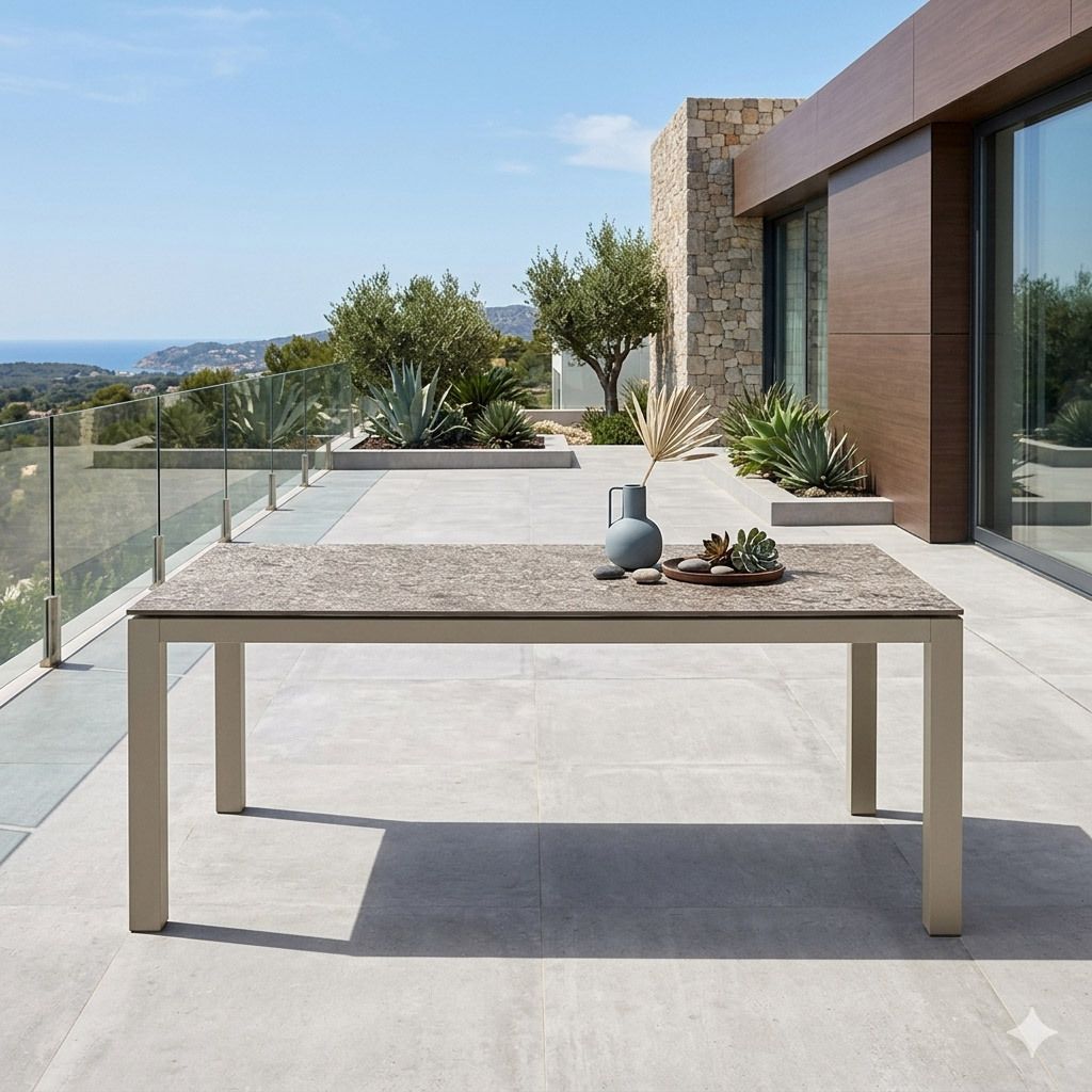 Zebra Alus Gartentisch Aluminium/HPL