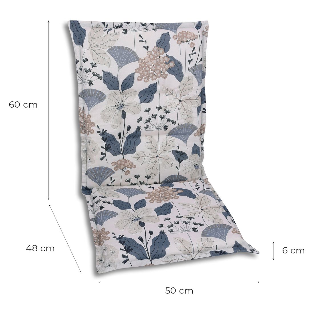 GO-DE Gartenstuhlauflage Mittellehner 50x108cm Mischgewebe