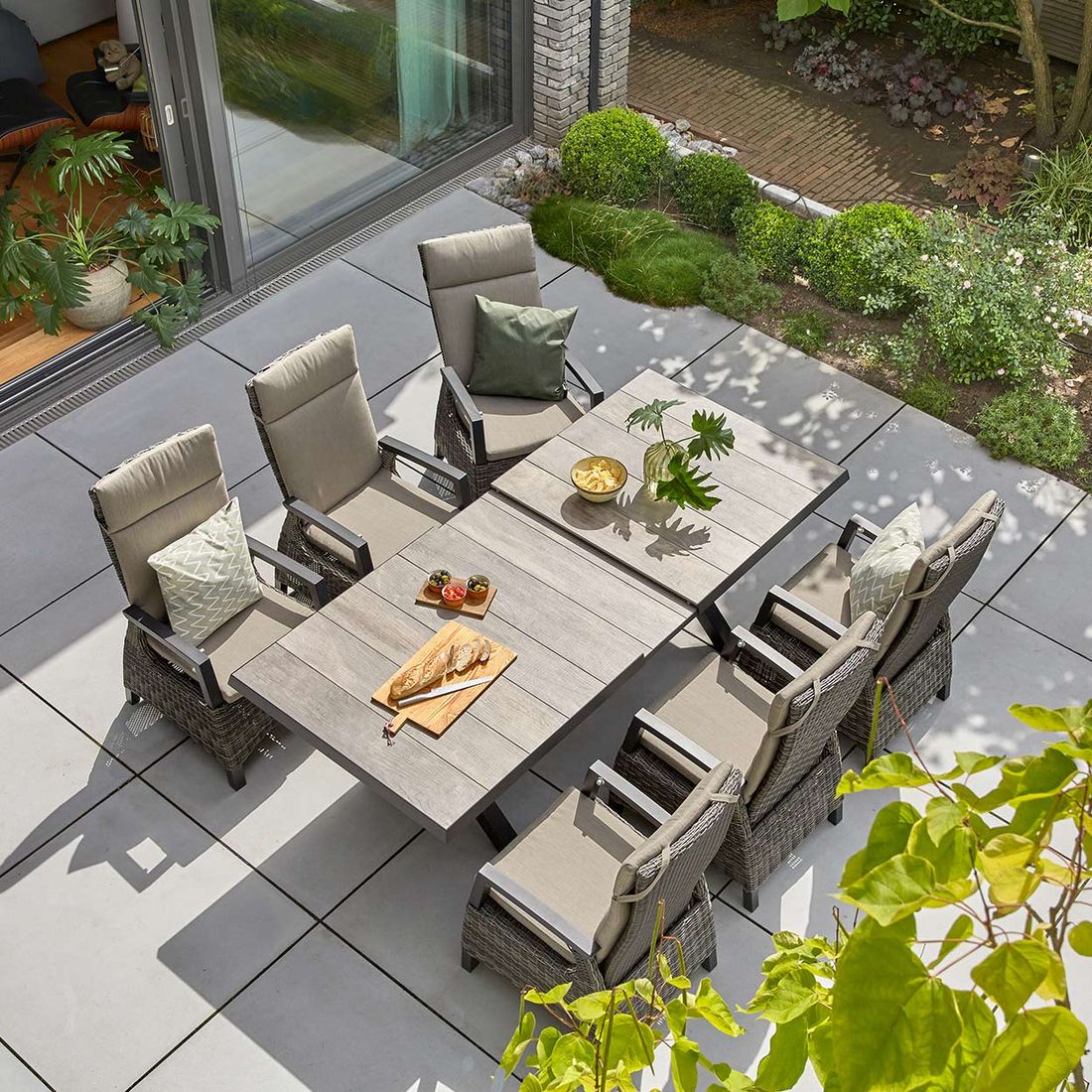Siena Garden Corido Move Gartensessel Aluminium/Gardino-Geflecht