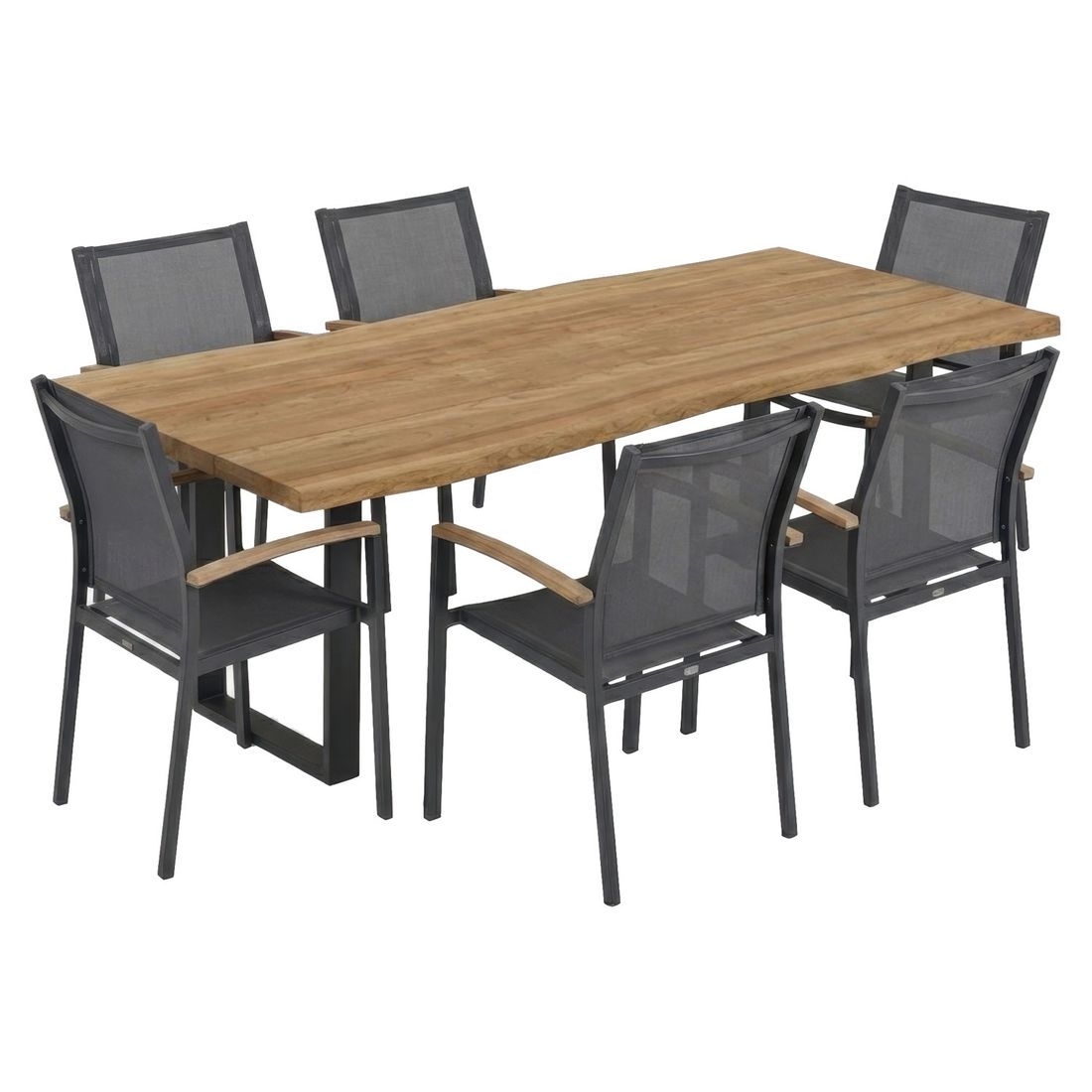 Zebra Alex Gartenmöbel-Set L (6 Plätze) mit OUTLIV. Tisch 200x100 cm