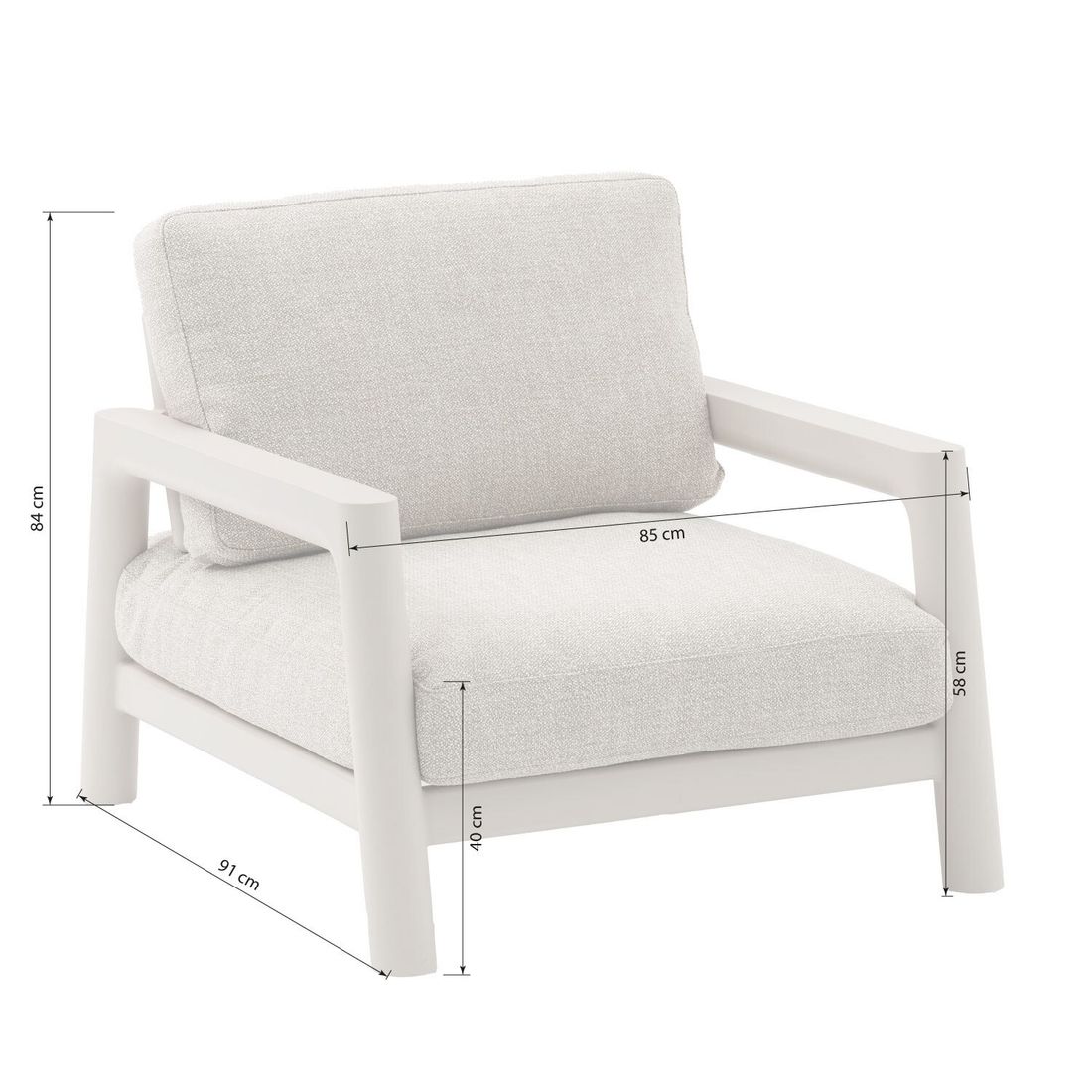 Zebra Cozy Loungeset inkl. Lifttisch Aluminium/Rope/Sunproof