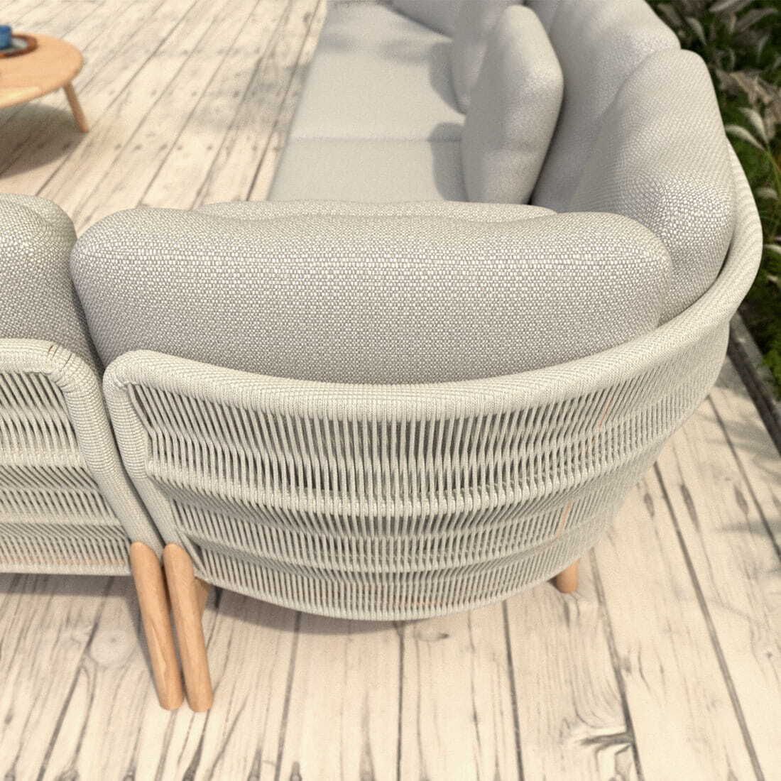 4Seasons Avalon Ecklounge Teak/Rope/Olefin