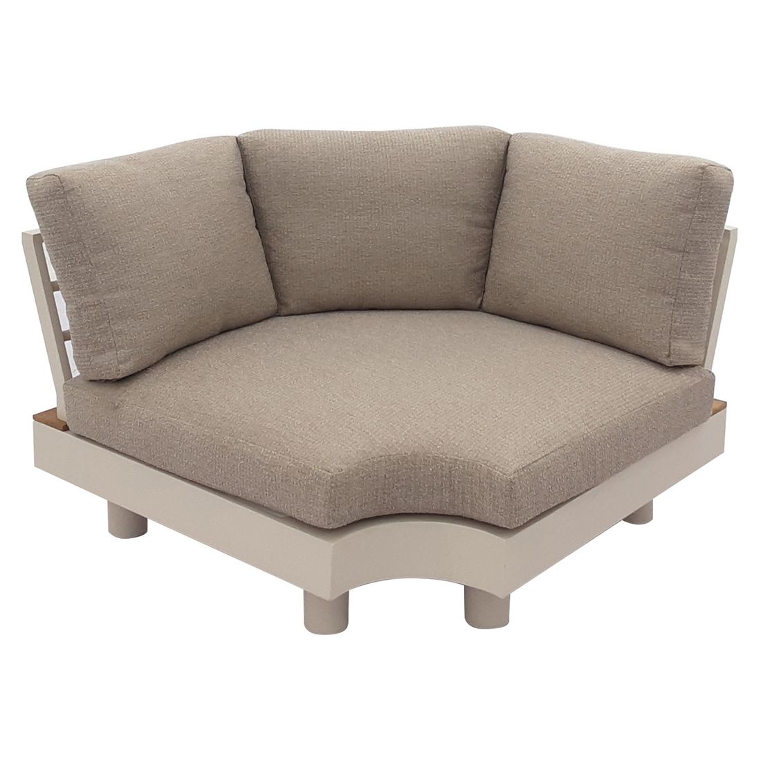 OUTLIV. California Ecklounge inkl. Loungetisch Aluminium/Teak/Olefin