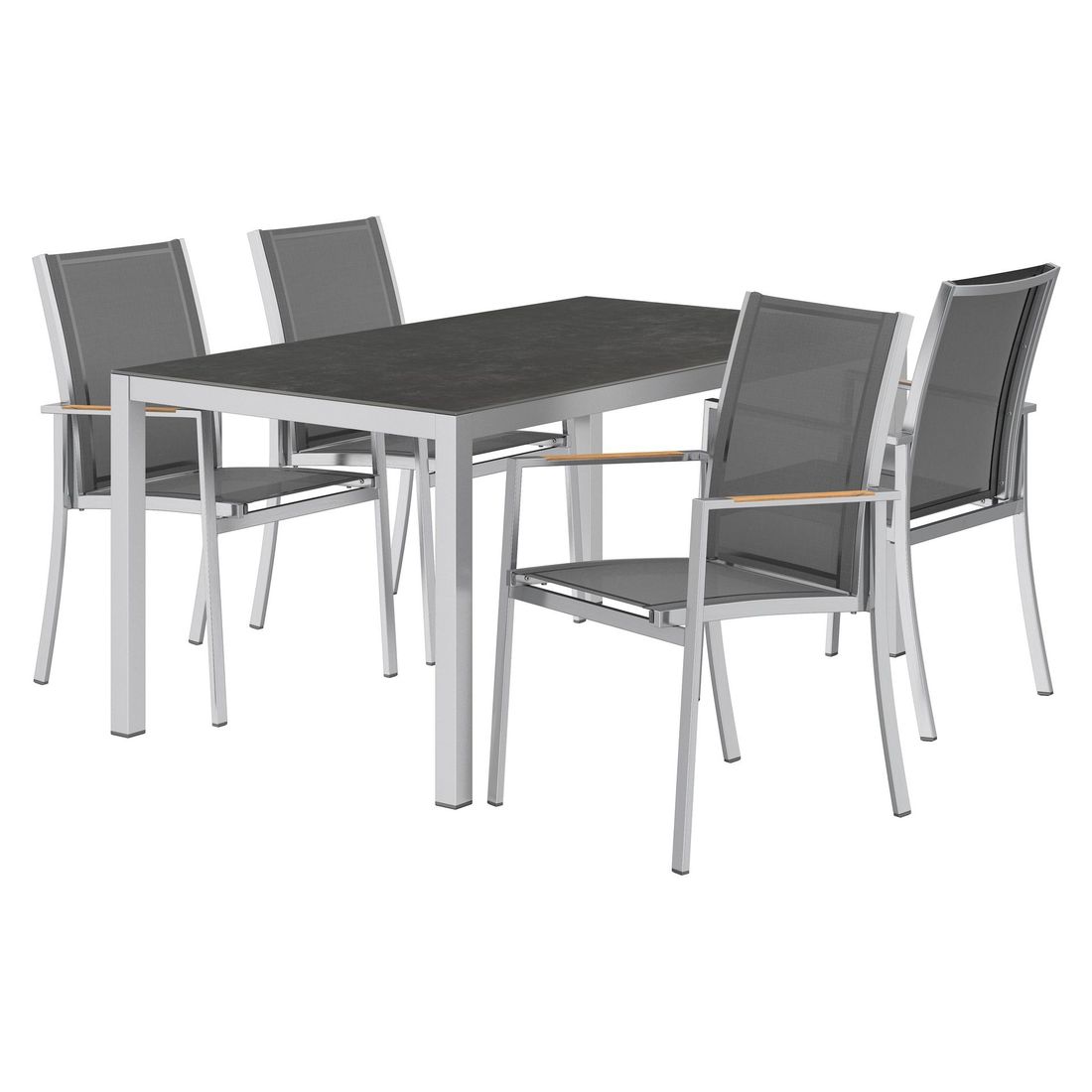 OUTLIV. Oviedo Gartenmöbel-Set M (4 Plätze) Tisch 160x90cm