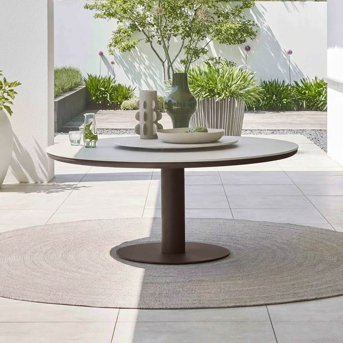 Apple Bee Melville Gartentisch Ø140cm Aluminium/Sinterstone