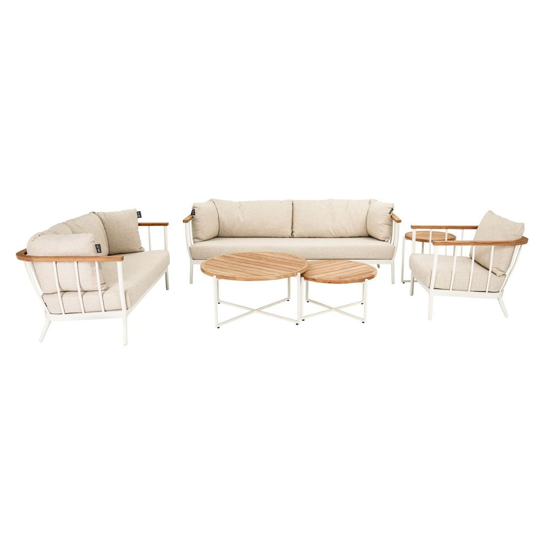 Apple Bee Condor Loungetisch Ø74x38cm Aluminium/Teak
