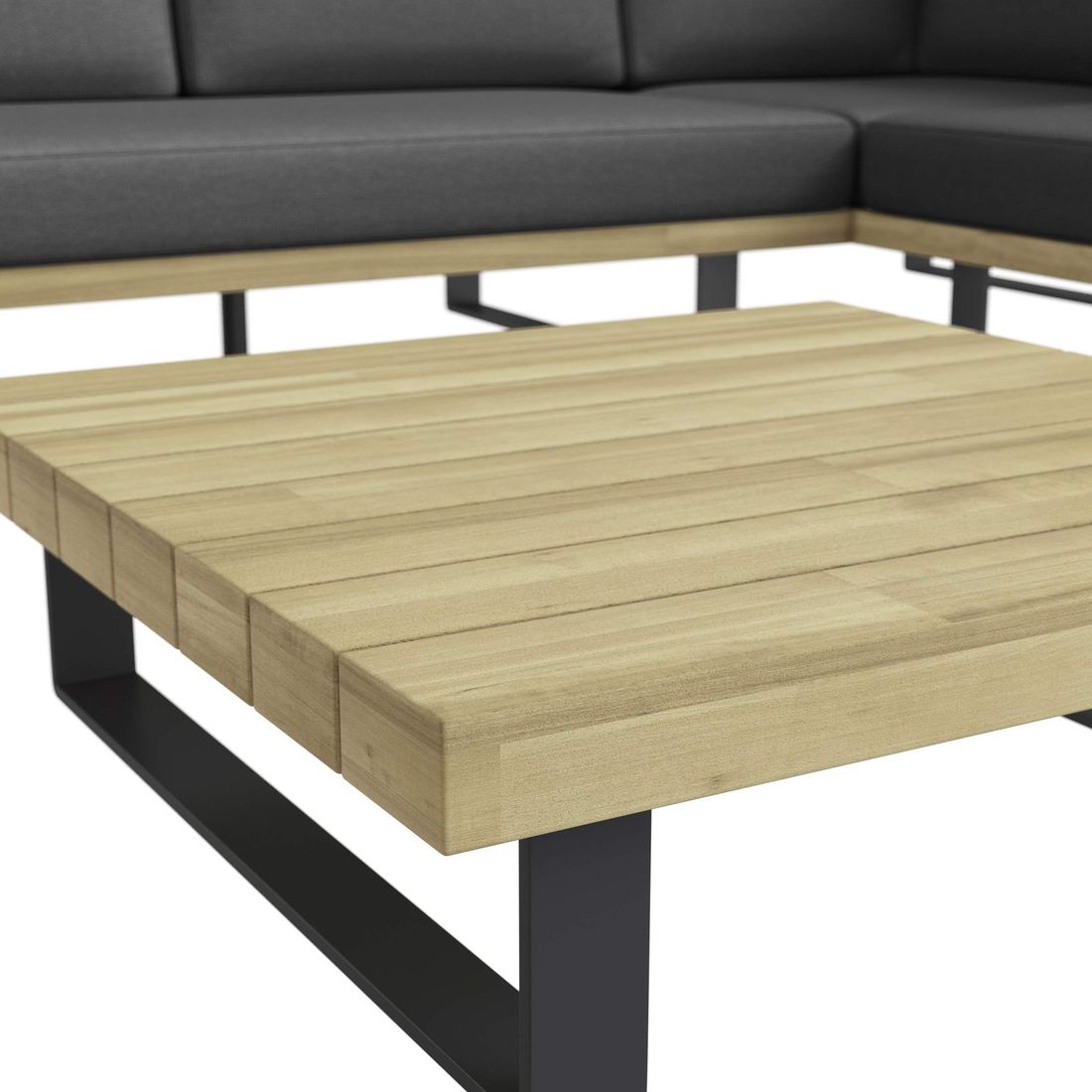 OUTLIV. Barbados Ecklounge Aluminium/Akazie/Polyester