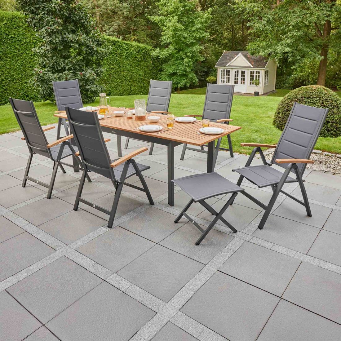 LC Garden Unicamo Klappsessel verstellbar Aluminium/Textilene
