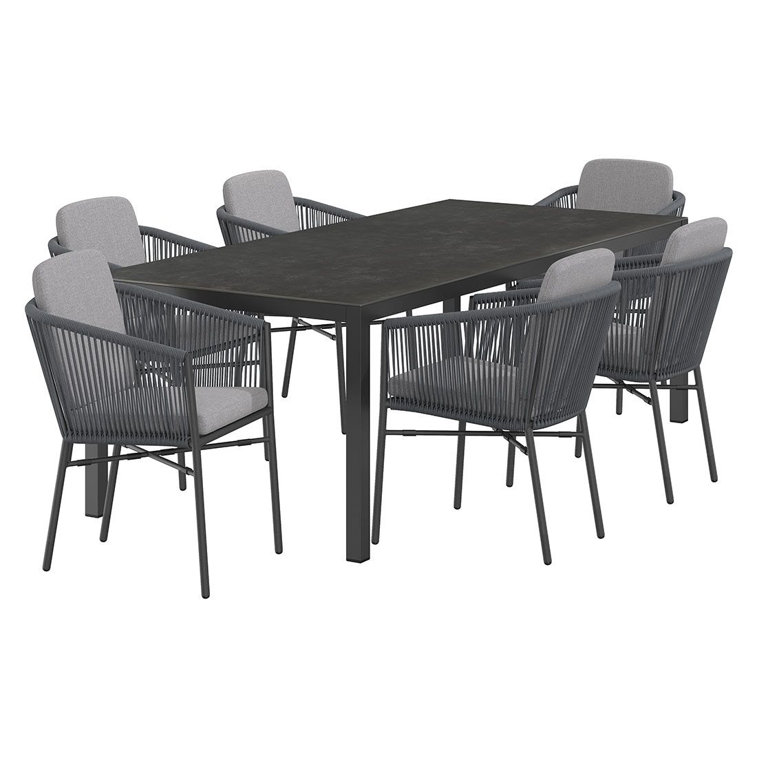 OUTLIV. Ohio Gartenmöbel-Set L (6 Plätze) Tisch 220x100cm