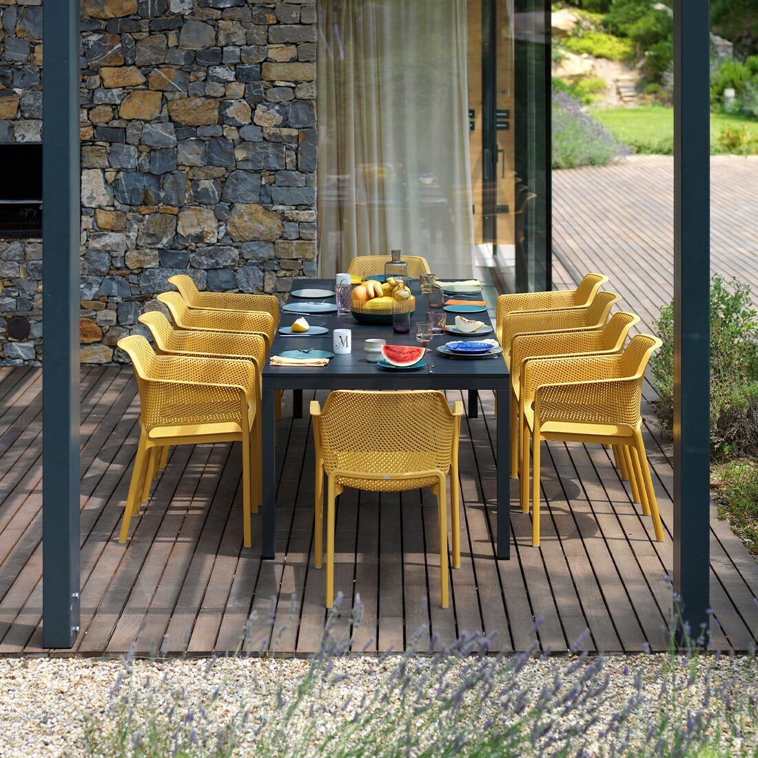 Nardi Net Gartenmöbel-Set XXL (10 Plätze) Tisch 210/280x100cm