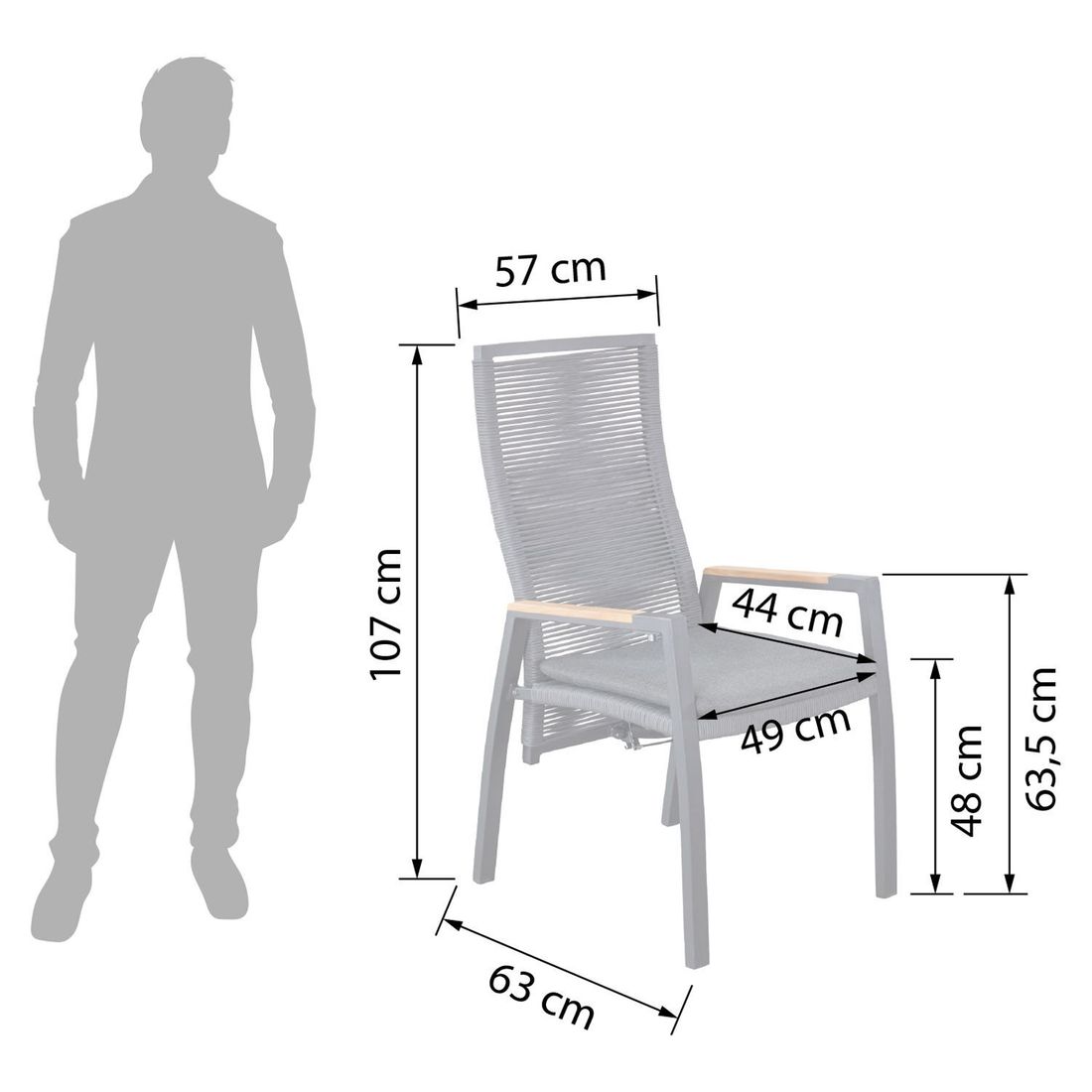 LC Garden Diwo Gartenmöbel-Set Tisch 167x90,5cm
