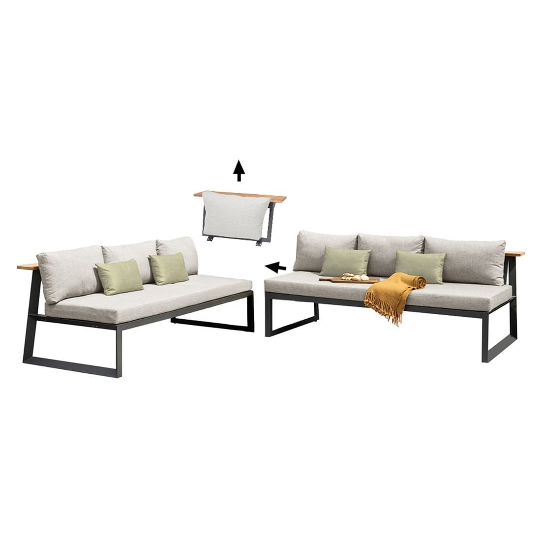 LifestyleGarden Palau Ecklounge Aluminium/Olefin