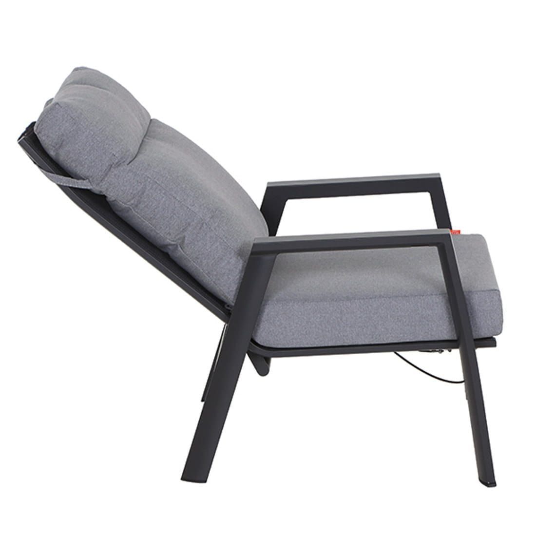Siena Garden Valencia Loungeset verstellbar inkl. OUTLIV. Lifttisch Aluminium/Polypropylen