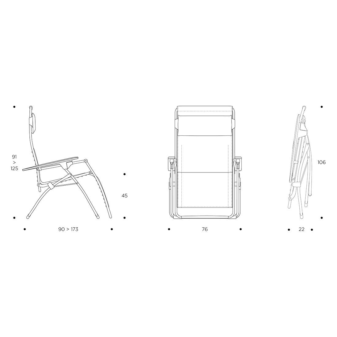 Lafuma Futura XL Relaxliege Stahl/Batyline Duo
