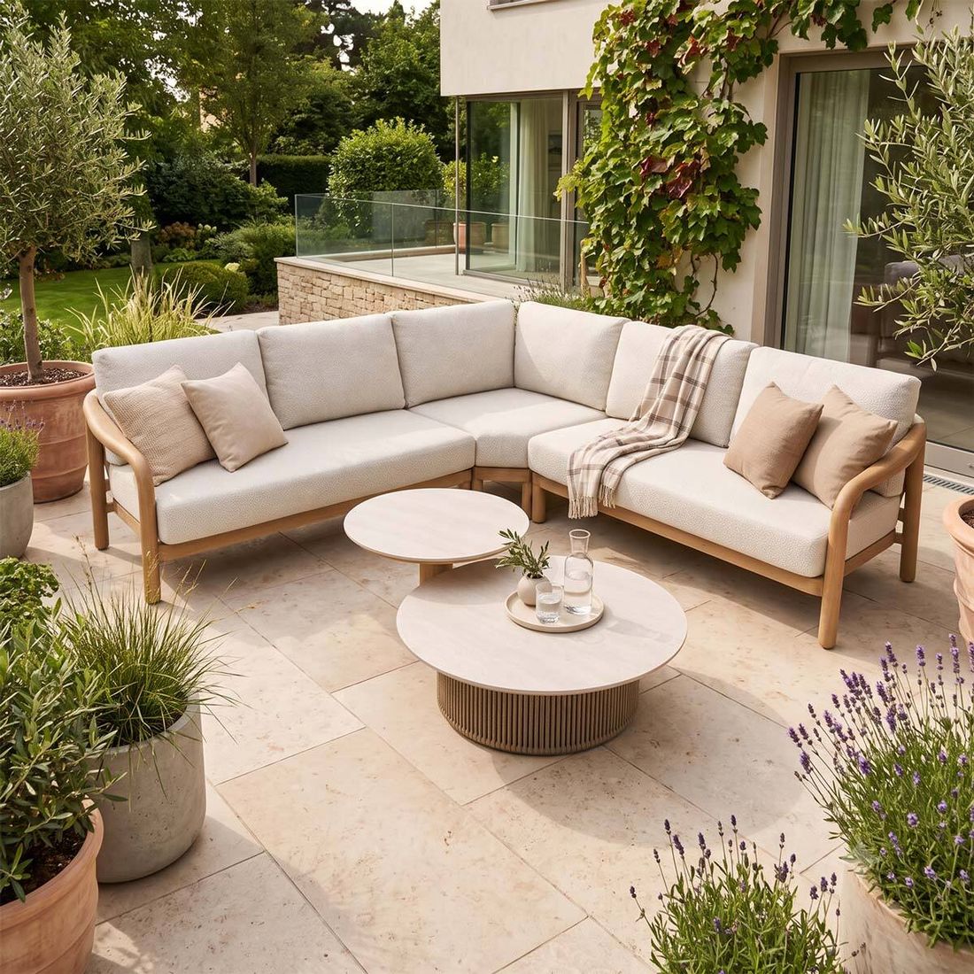 OUTLIV. Tampa Ecklounge inkl. Loungetisch Aluminium/Rope/Mischgewebe