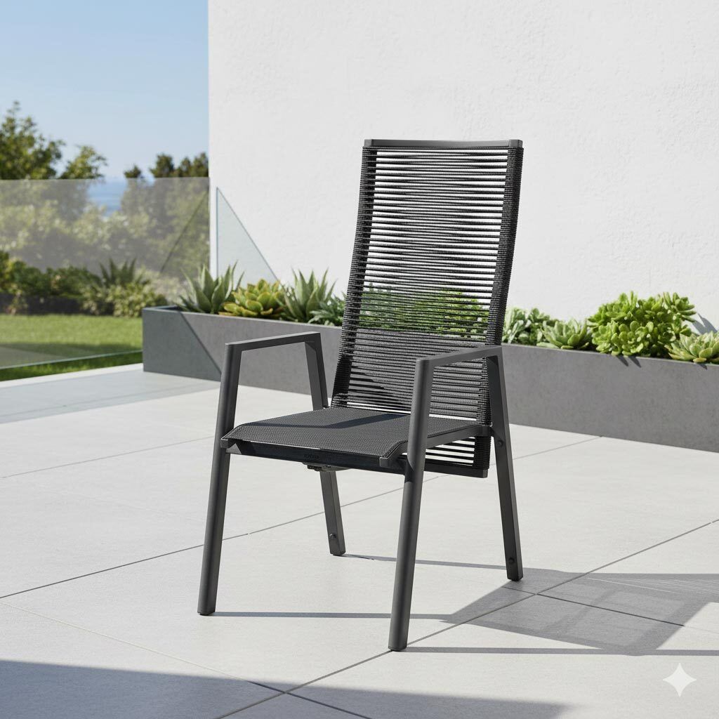 Siena Garden Bologna Stapelsessel verstellbar Aluminium/Rope/Ranotex