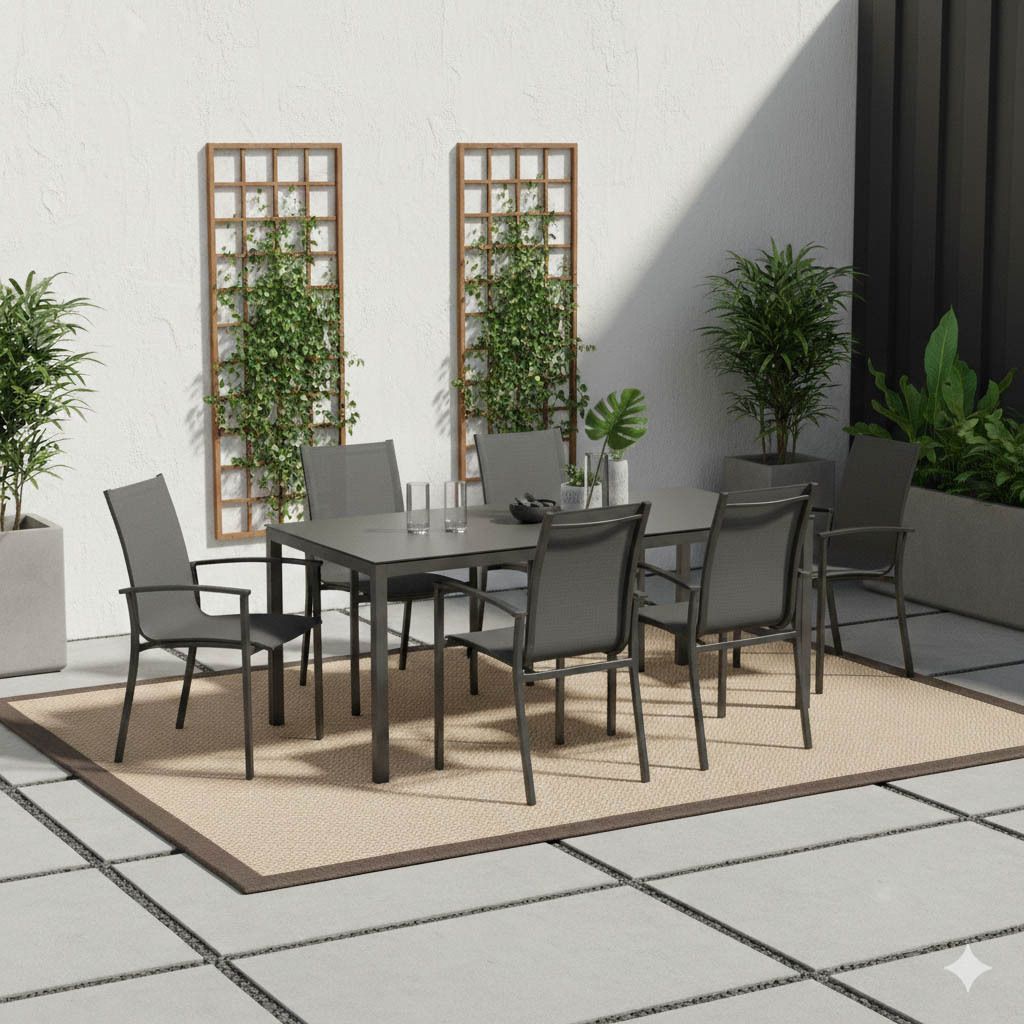 Stern Evoee Gartenmöbel-Set L (6 Plätze) mit OUTLIV. Tisch 220x100cm