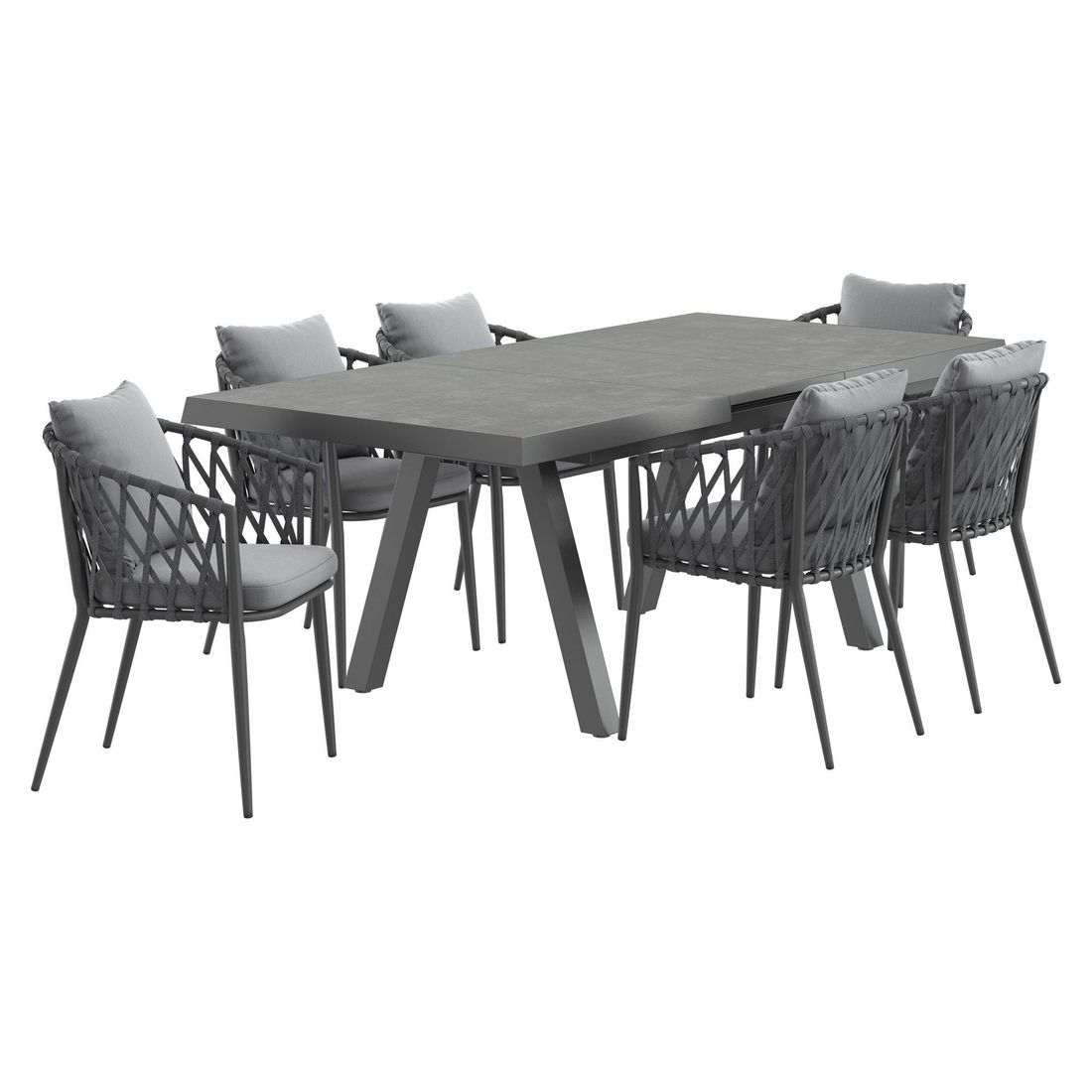 LC Garden Sunrepo Gartenmöbel-Set L 6 (Plätze) Tisch 160/210x100cm