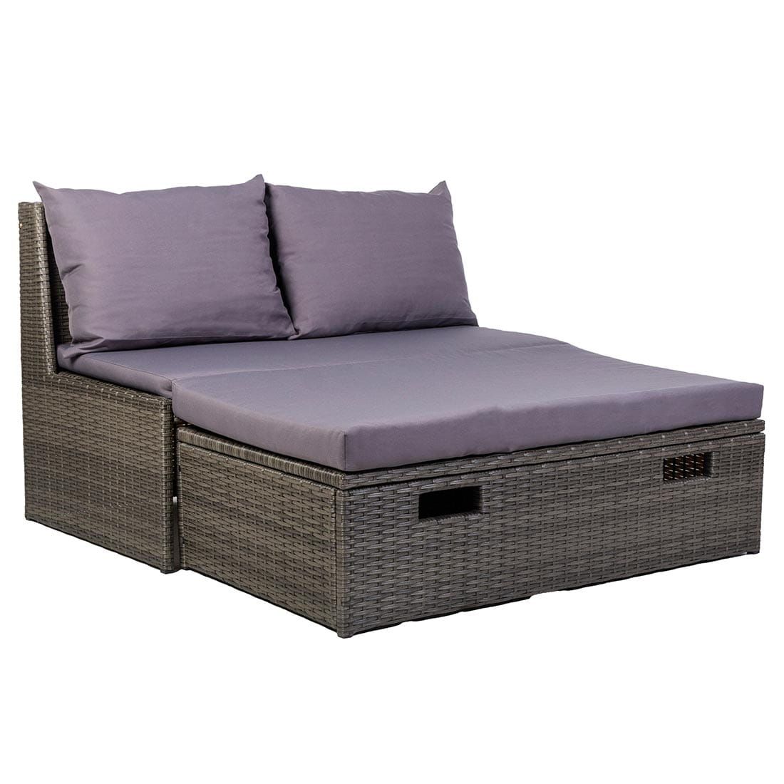 OUTLIV. Multifunktionales Daybed Aluminium/Polyrattan