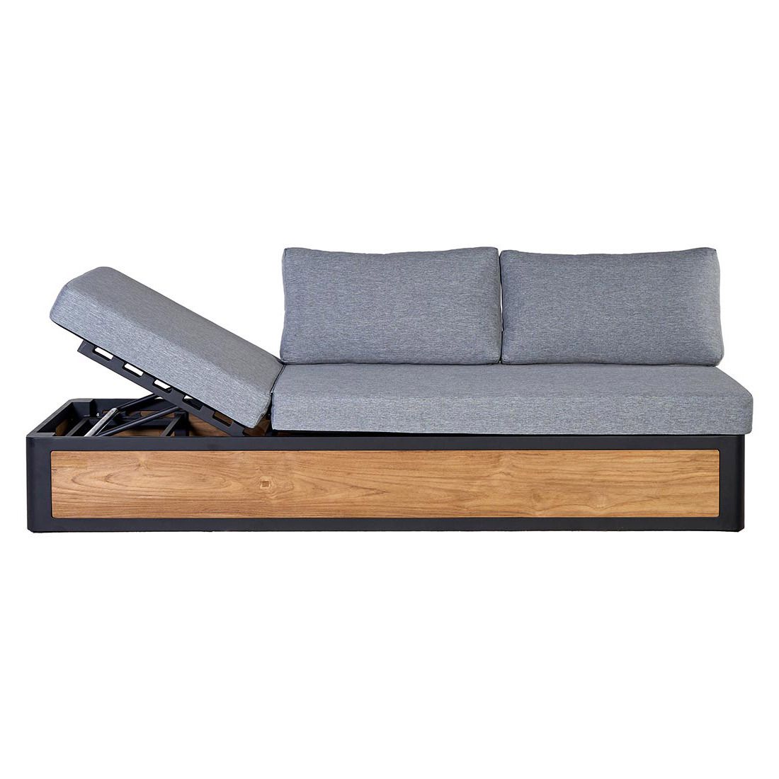 OUTLIV. Paros Ecklounge inkl. Loungetisch Aluminium/Teak/Olefin