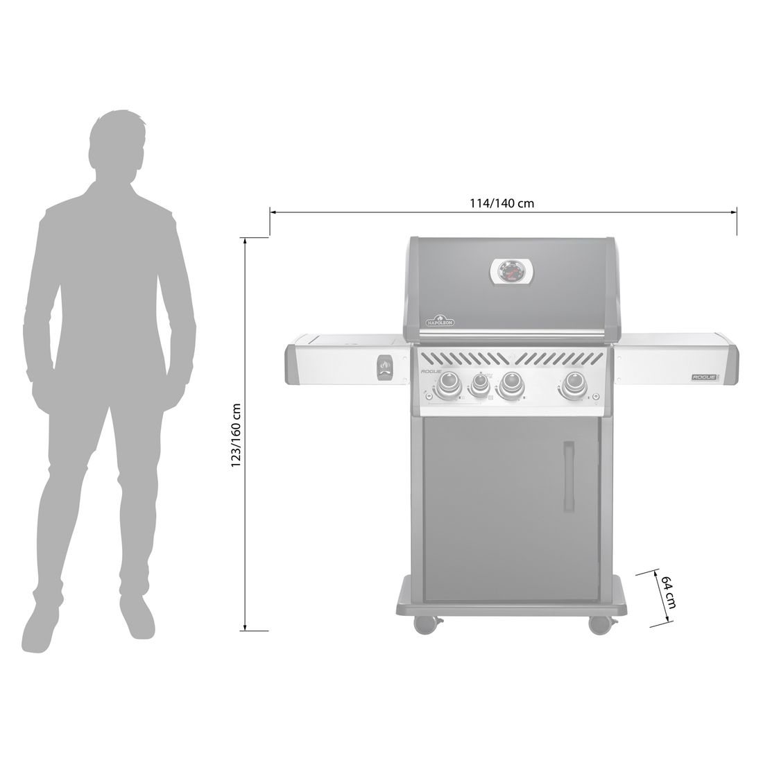 Napoleon Aktionspaket mit Rogue PRO 425 Gasgrill, Plancha und Grillbesteck-Set