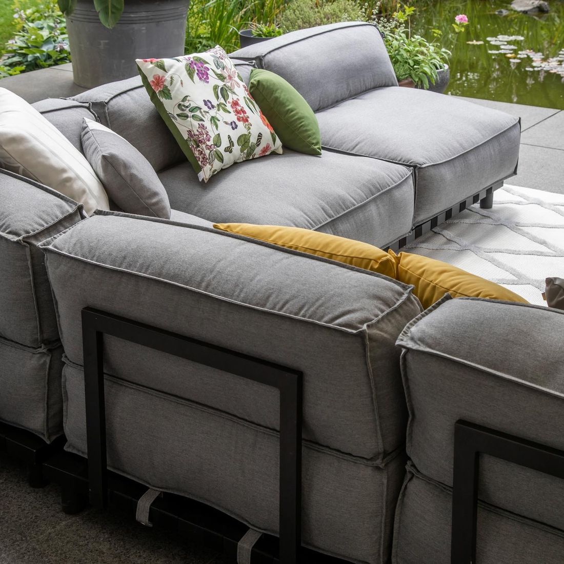 SCHÖNER WOHNEN-Kollektion Vlieland Ecklounge inkl. Loungetisch Aluminium/Sunbrella