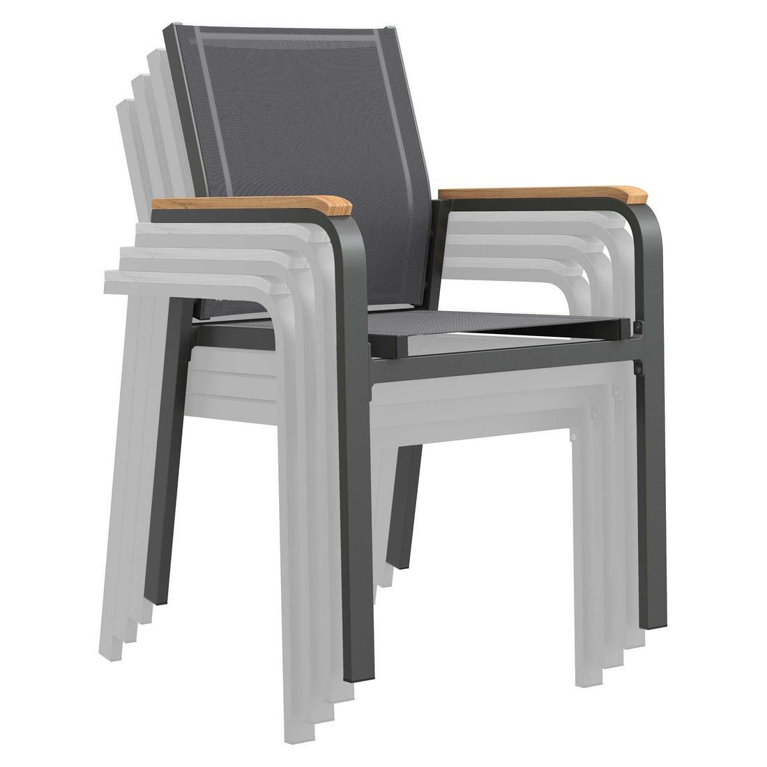 OUTLIV. Atlanta Gartenmöbel-Set L verstellbar (6 Plätze) Tisch 160x90cm