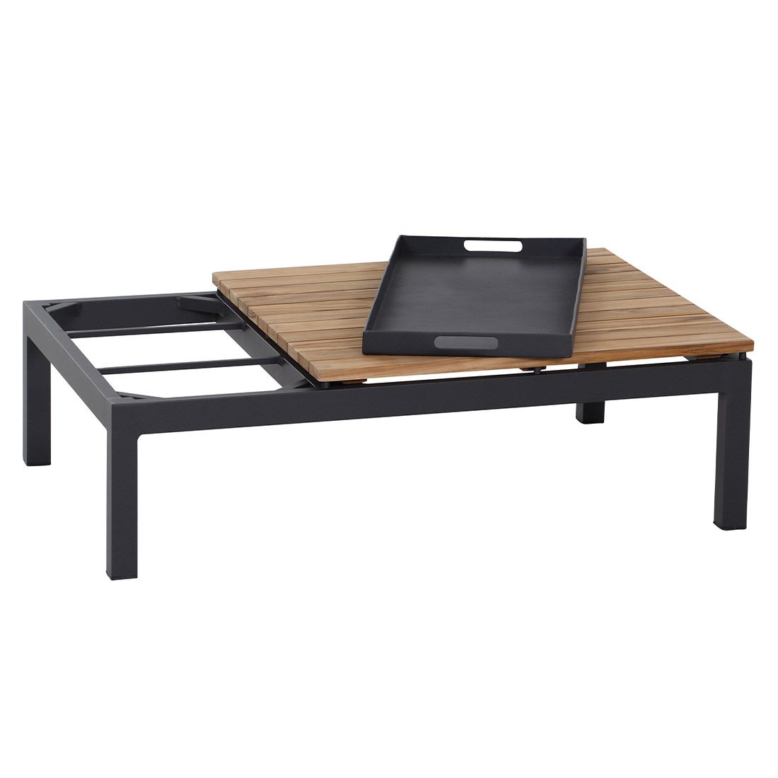 Siena Garden Alvida Loungetisch 102x73,5cm Aluminium/Teak