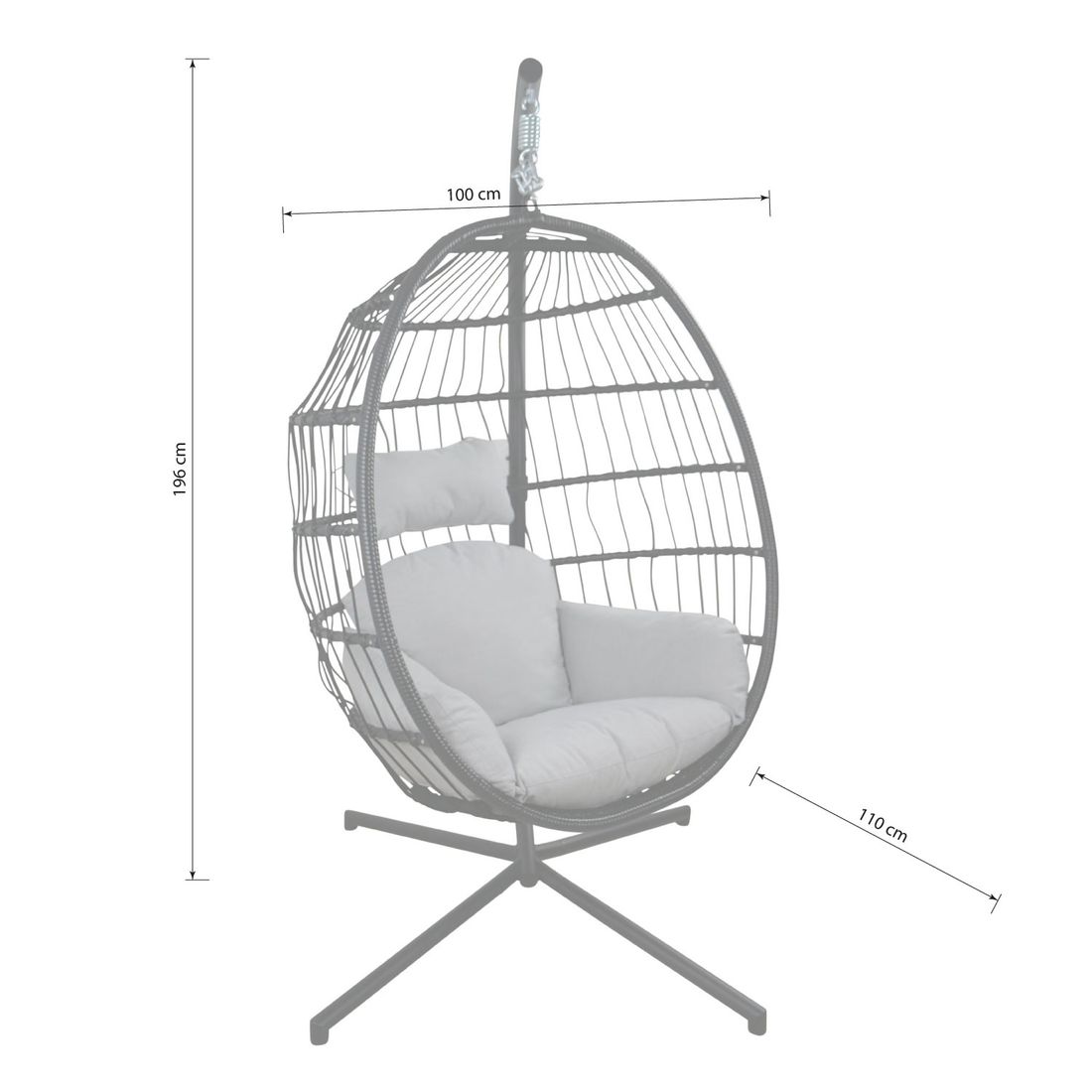 Sungörl Folt Meran Deluxe Hängesessel Stahl/Polyester