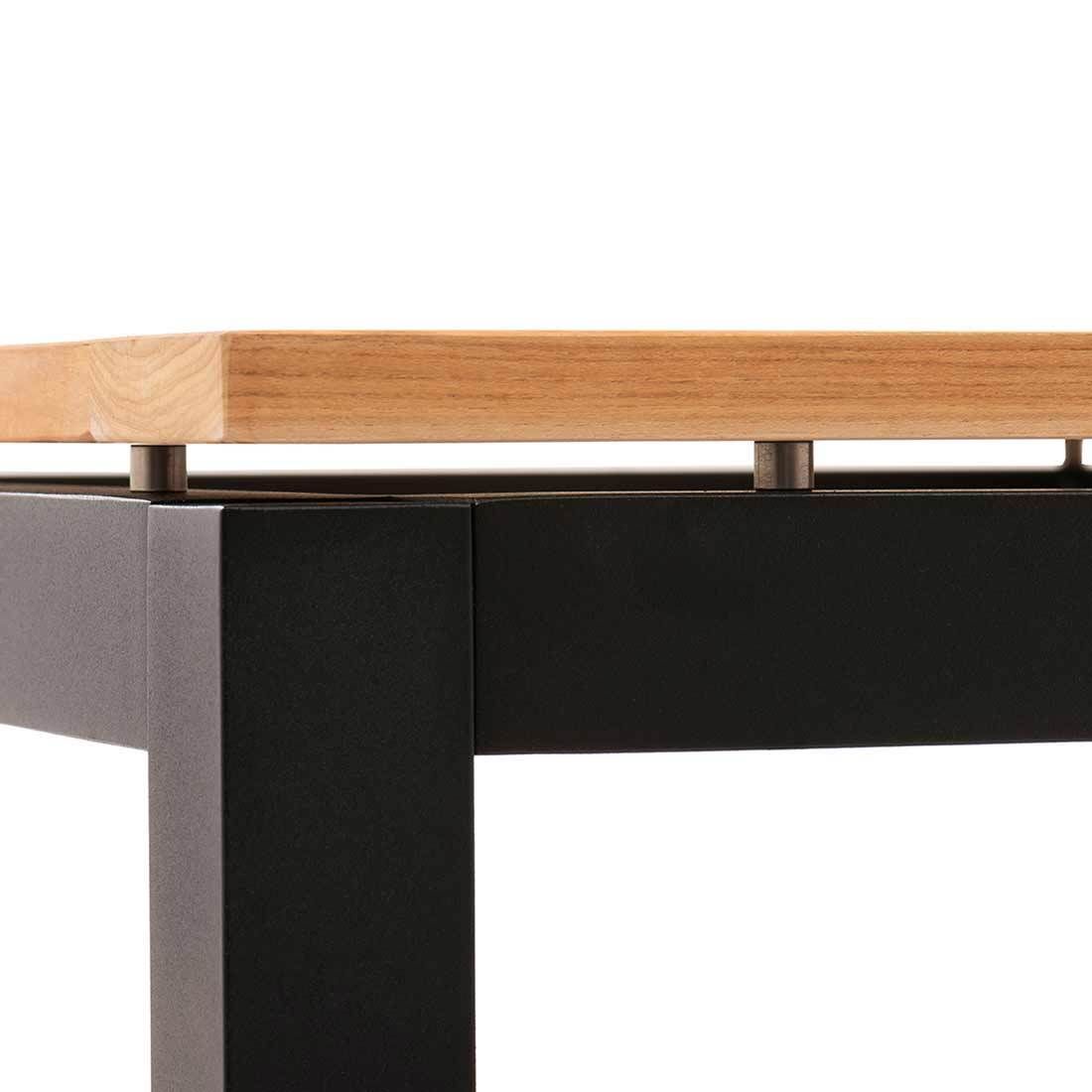 Stern Gartentisch 160x90cm Aluminium/Teak