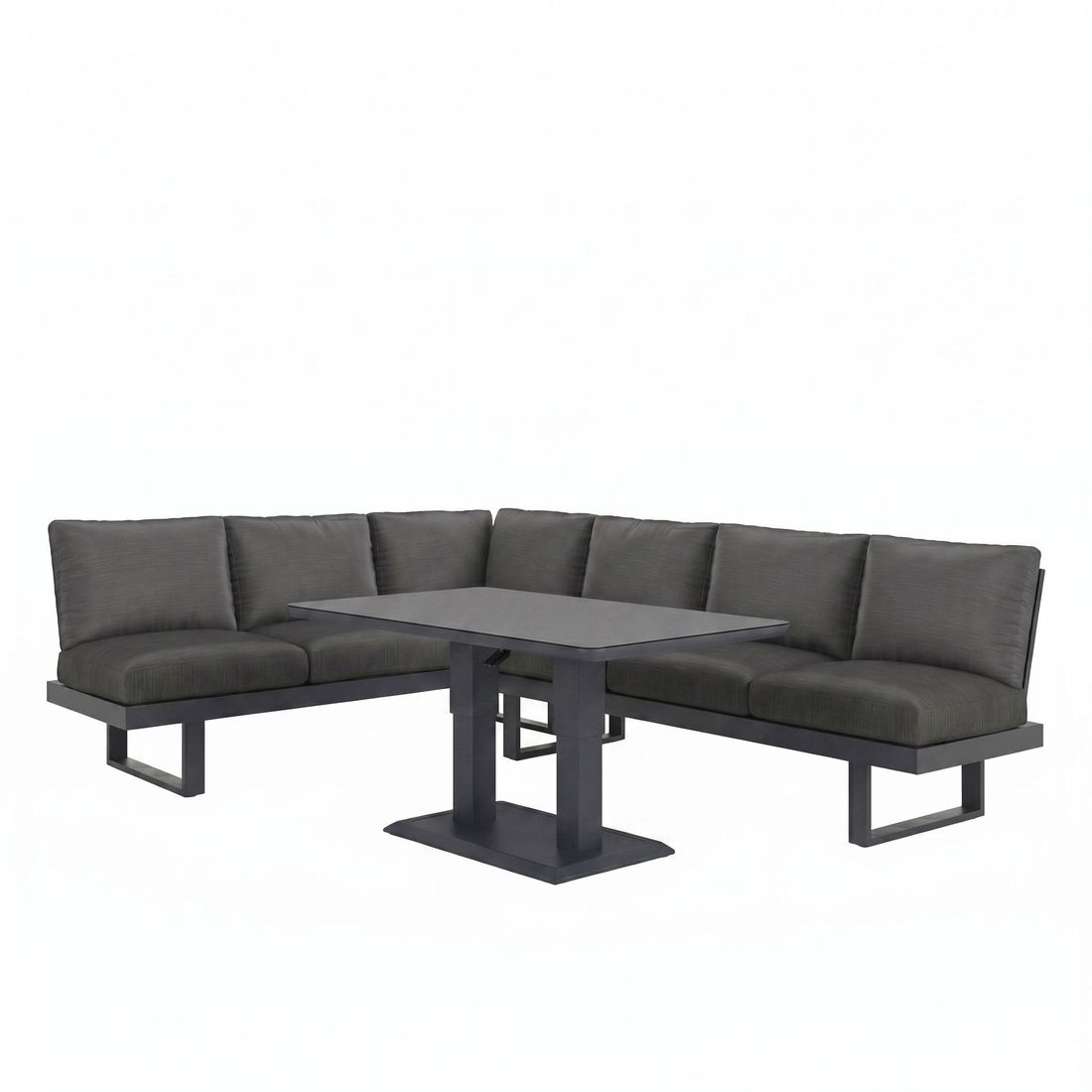 OUTLIV. Atlanta Dininglounge verstellbar Tisch 150x90cm Aluminium/Olefin