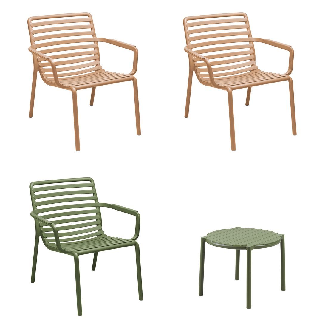 Nardi Doga Relax Loungeset inkl. Loungetisch Kunststoff