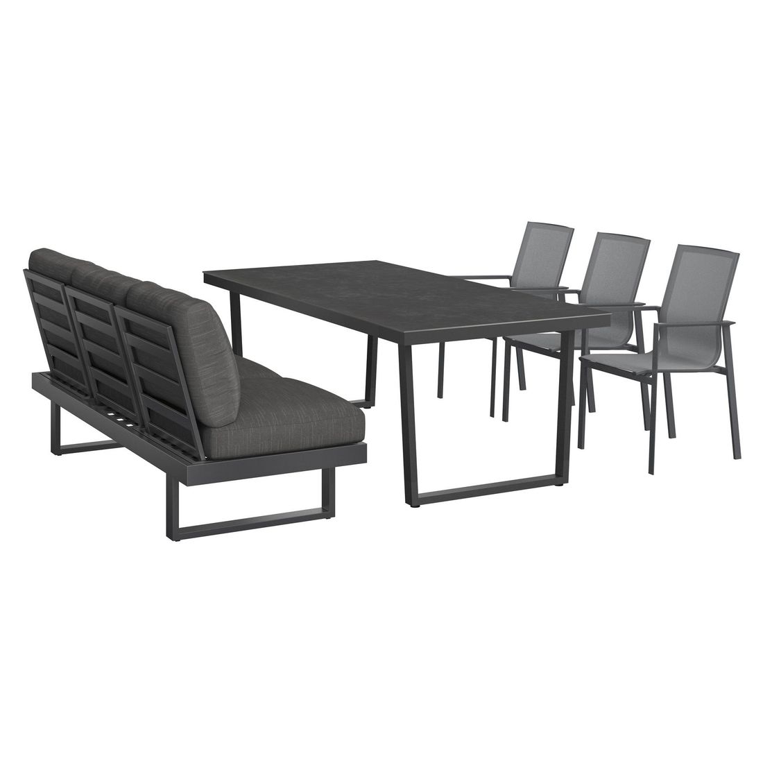 OUTLIV. Atlanta Gartenmöbel-Set L verstellbar (6 Plätze) Tisch 220x100cm