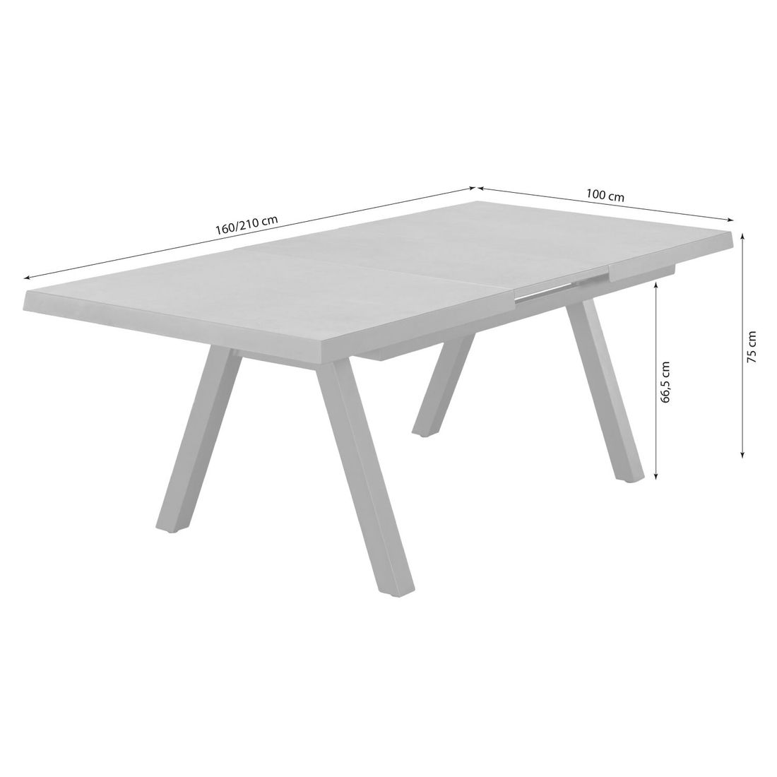 LC Garden Vivera Ausziehtisch 160/210x100cm Aluminium/Keramik