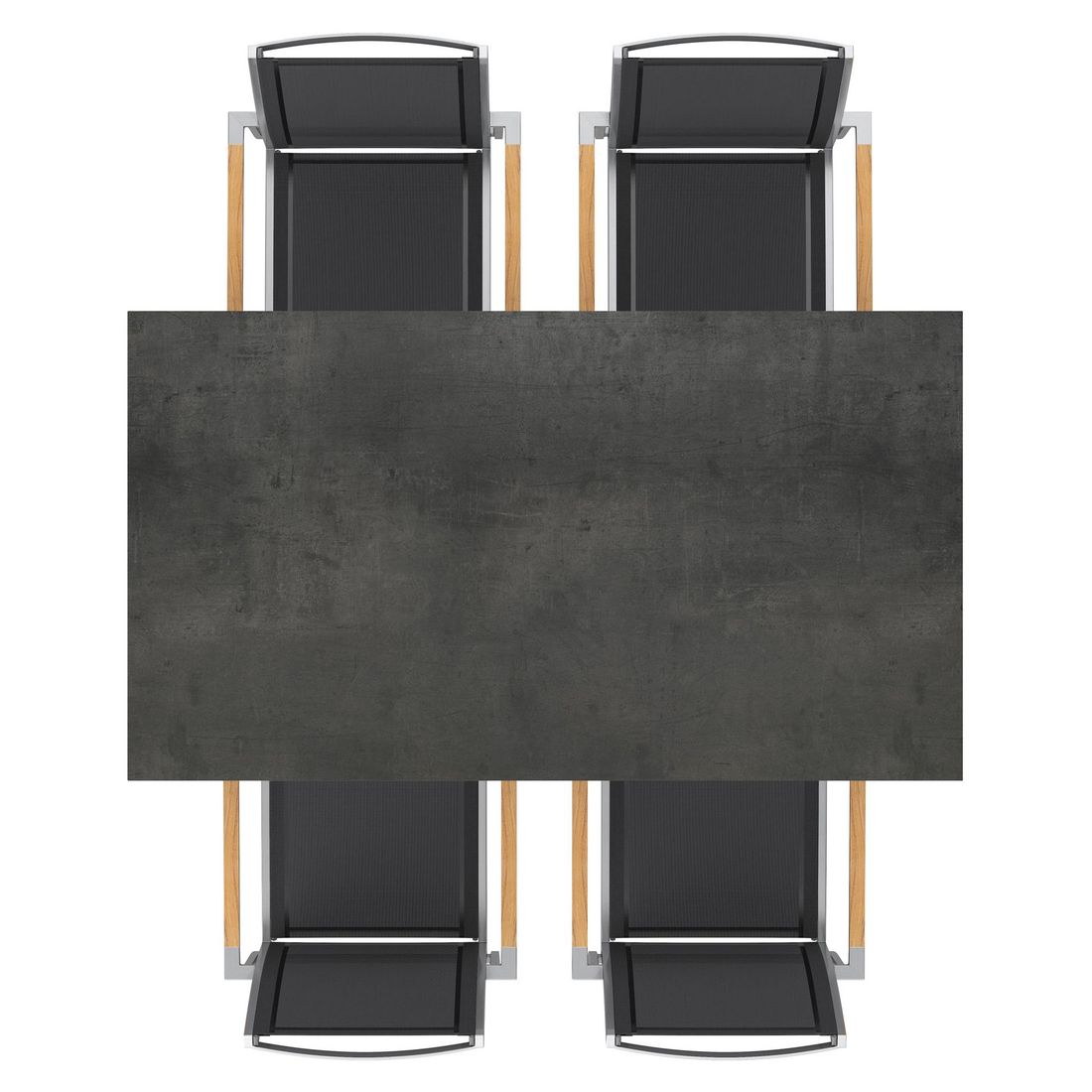 OUTLIV. Oviedo Gartenmöbel-Set M (4 Plätze) Tisch 160x90cm