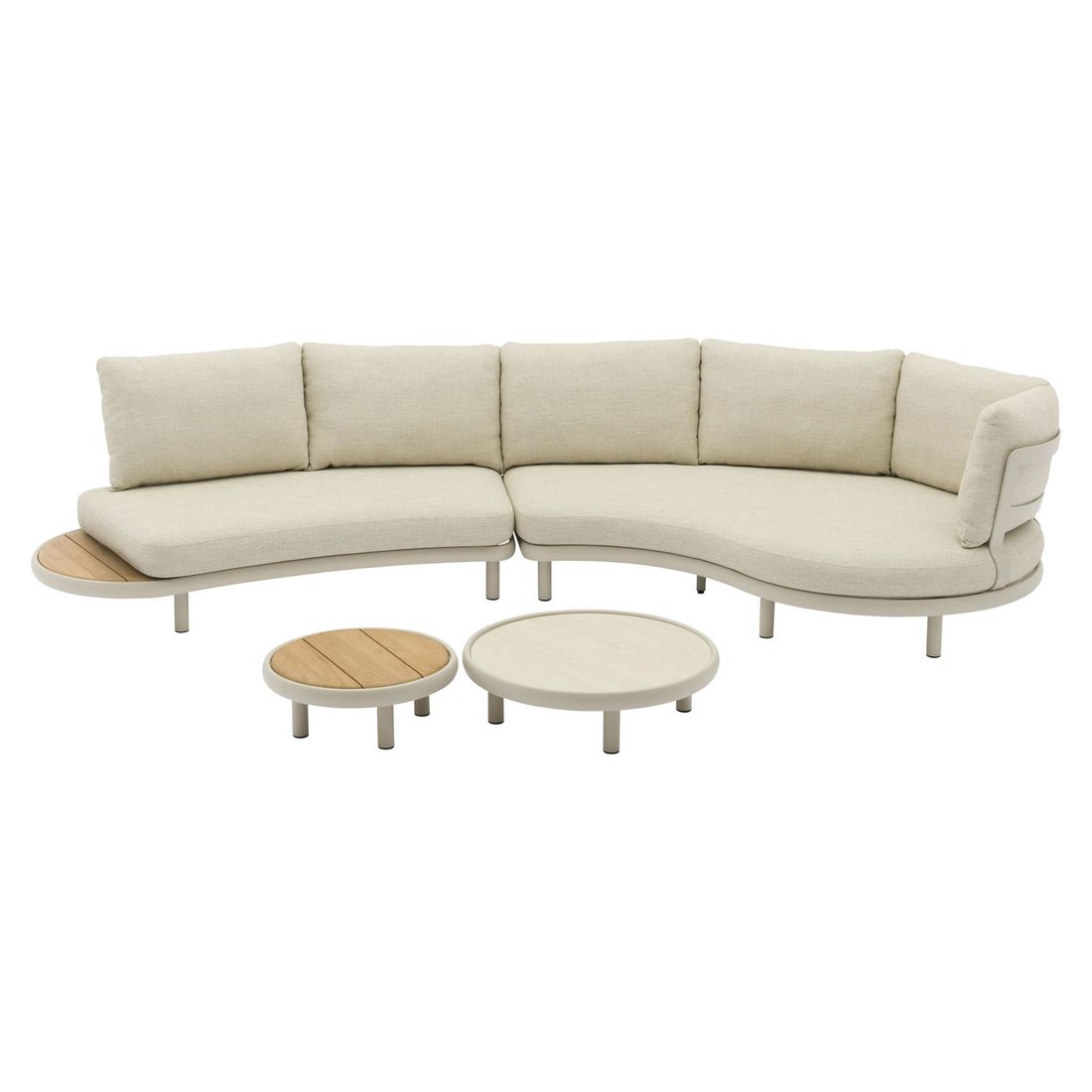 Zebra Wave Loungeset inkl. Loungetisch Aluminium/Sunproof
