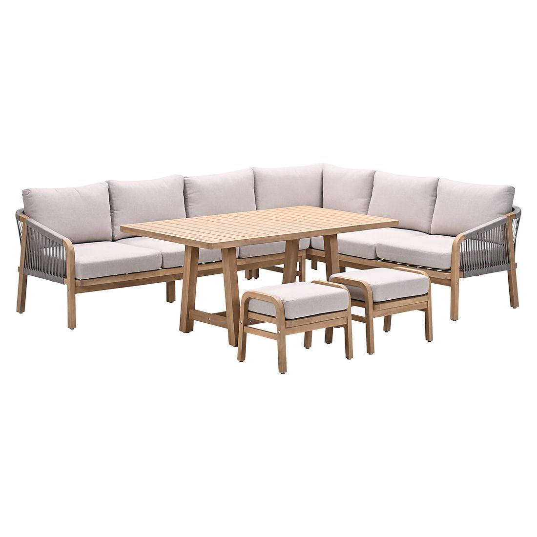 Garden Impressions Santos Dininglounge Tisch 150x90cm Akazie/Rope/Polyester