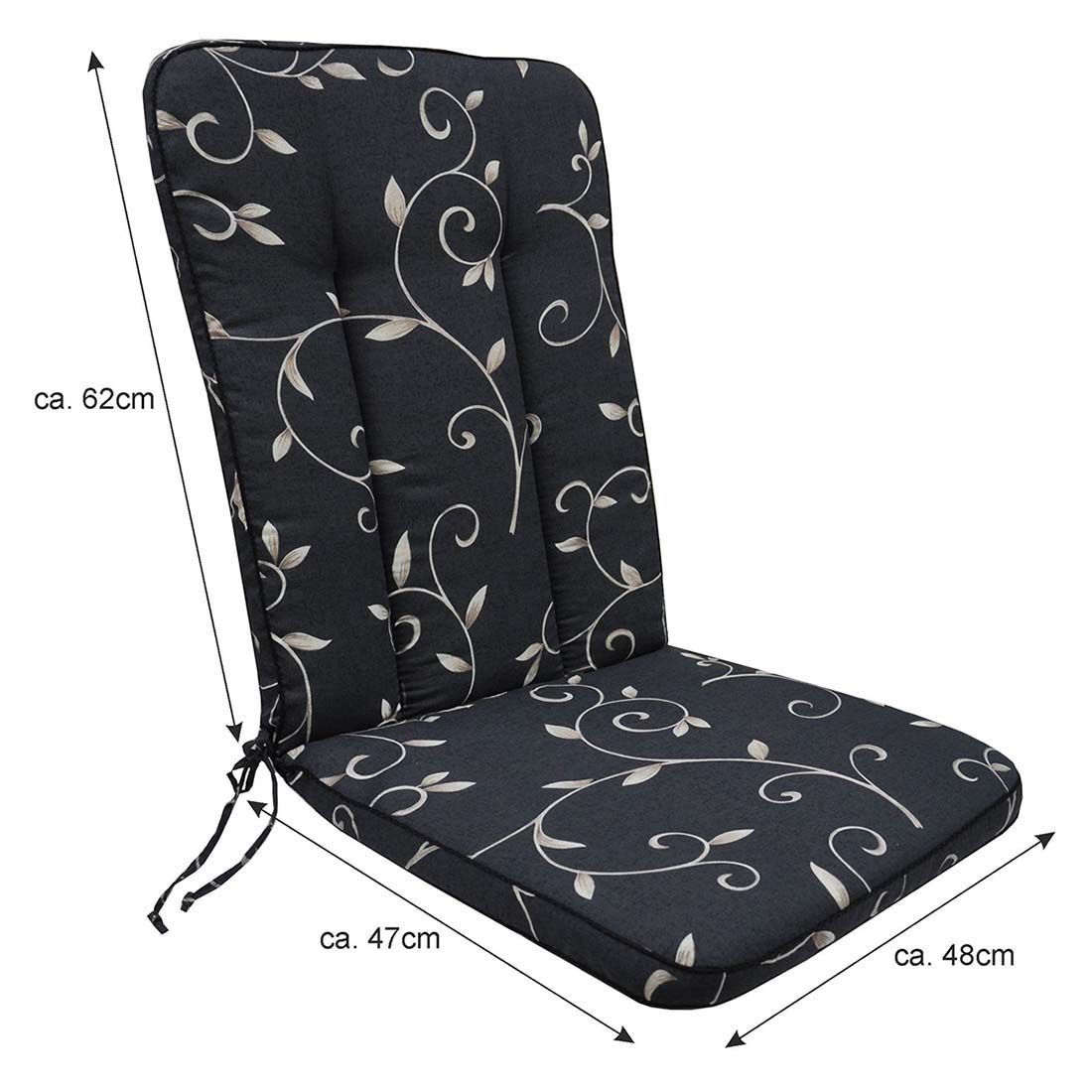 OUTLIV. Romeo Elegance Gartenstuhlauflage Mittellehner 48x109cm