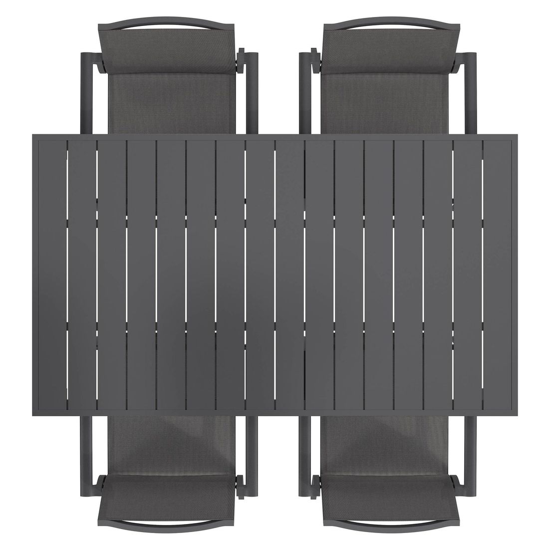 OUTLIV. Lucca Gartenmöbel-Set M (4 Plätze) Tisch 155x90cm